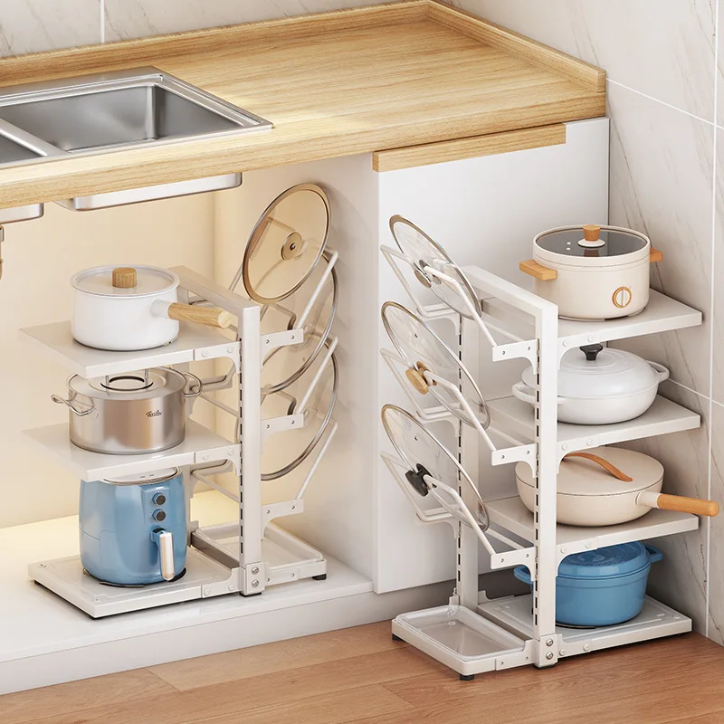 Counter Pot Rack Kitchen-Shelves-Pot-Rack-Pot-Storage-Shelf-Cabinet-Pot-Rack-Multi ...