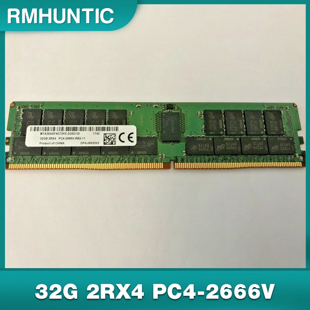 

1PCS 32GB 32G 2RX4 RAM DDR4 PC4-2666V ECC REG For MT RAM MTA36ASF4G72PZ-2G6D1SI
