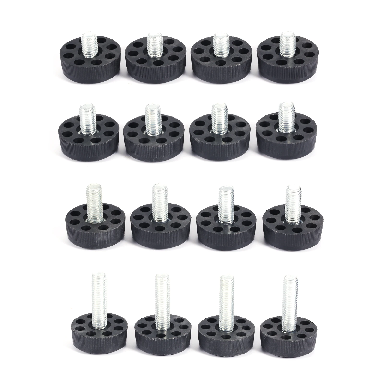 4 Pcs M8x10/14/18/28mm Thread Adjustable Table Foot Table Desk Furniture Leg Screw Levelling Foot Glide Leveler Feet Base 30mm