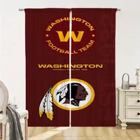 Kitchen Curtains for Living Room 2 Pieces Blackout Curtains Door Curtain W-washington C-commanders Bedroom Decoration Partition 1