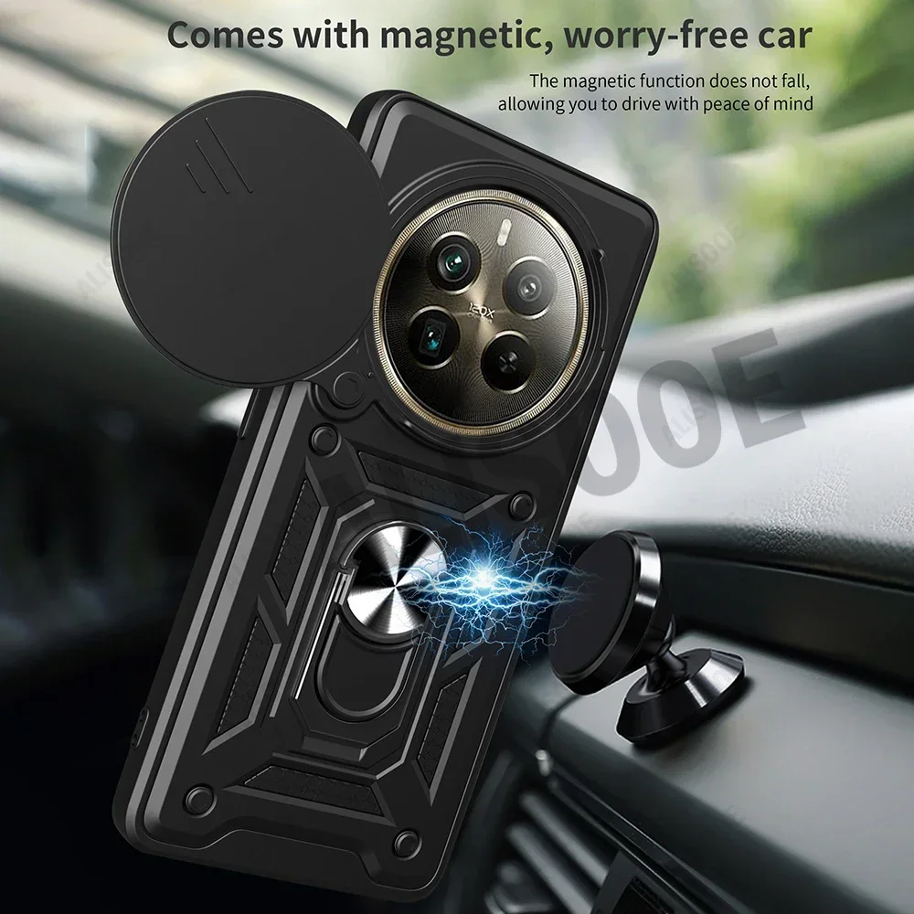 Enhanced Armor Slide Camera Ring Stand Protection Cover Case with Stand Function