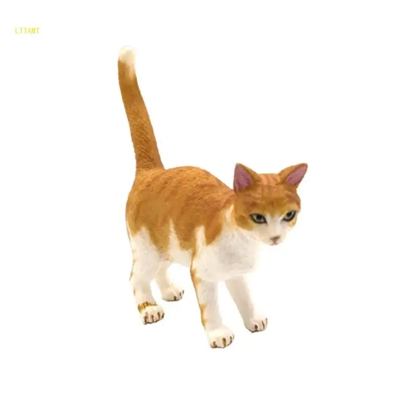 Kitten Statue Desk Ornaments Display Widgets Siamese Figurine for Home Garden Yard Display Widgets