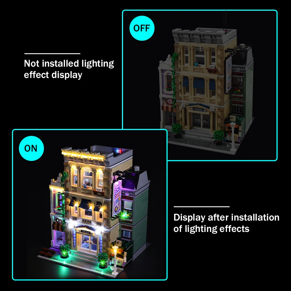 Vonado LED Light Kit for 10278 Police Station Collectible Building Blocks Set (NOT Include the Model) Bricks Toys for Children 6
