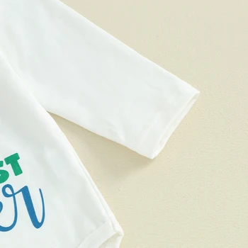 Baby Boy Outfit Short Sleeve Dinosaur Print Romper Elastic Waist Shorts Matching Hat Summer Set for Infants and Toddlers 5