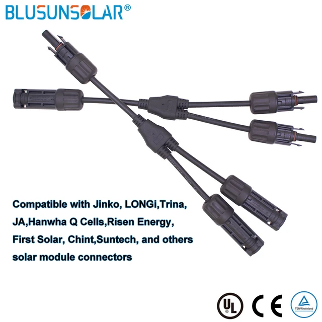 Connecteur de branche solaire étanche IP67, type T, type Y, long câble de  connexion parallèle, mâle et femelle pour systèmes photovoltaïques, 1 paire  - AliExpress