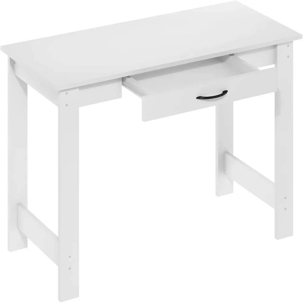 Writing Desk with Drawer, White, Special Feature Lightweight, Sturdy, Durable, Compact, Easy Assembly, Computer Desks 5