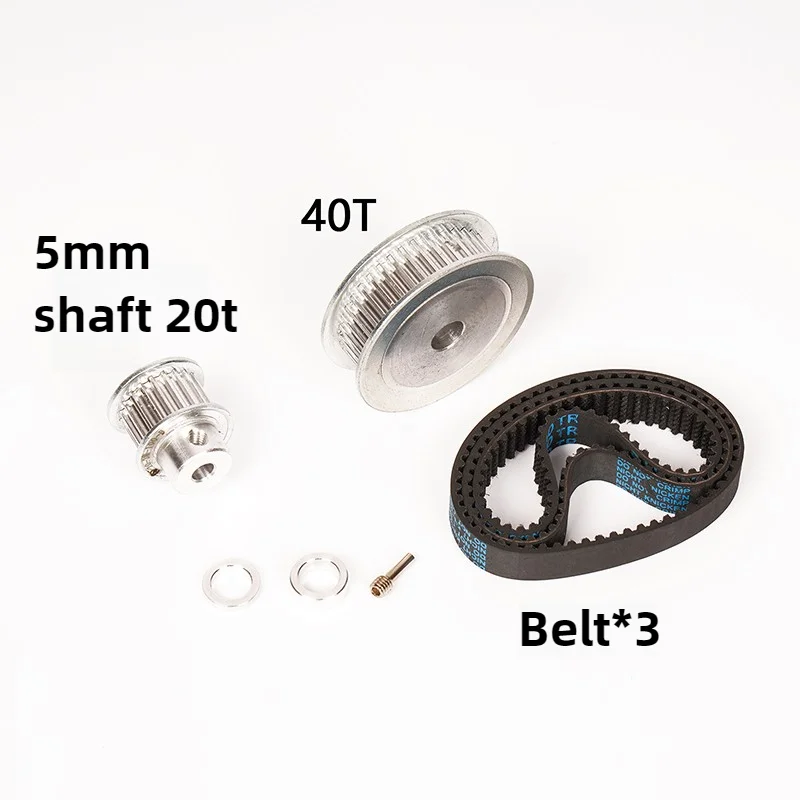Gros plan sur la courroie crantée et les poulies métalliques du kit transmission pour ARRMA RC 1/8 TYPHON V4 V5 TLR.