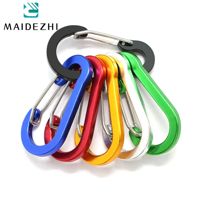 6pcs Carabiner Travel Hooks, Camping Equipment, Alloy Aluminum