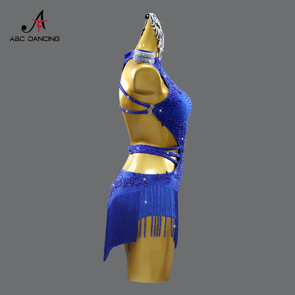 Blue Dress New Latin Dance Suit Party Costumes For Women Girls Competition Parties Ballroom Practice Dancewear Prom Clothes dance dress