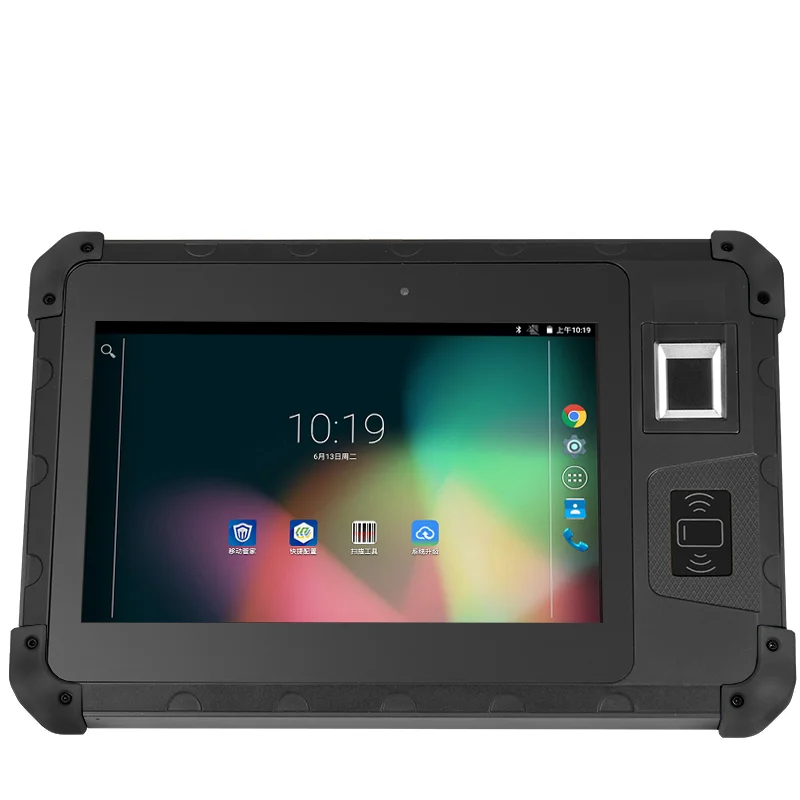 Rugged Tablet Industrial Android Rugged 8 Inch Size UHF Fingerprint 2D Barcode Scanner IP65 Level Shockproof Tablet