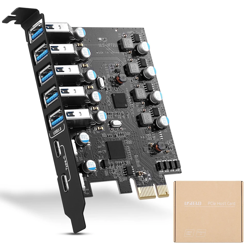 PCIe USB 3.0 Expansion Card with 5 Ports