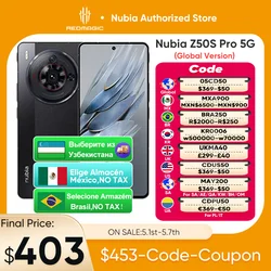 Nubia Z50S Pro 5G Global Version 6.78 inch 120Hz AMOLED flexible Snapdragon 8 Gen 2 Latest 50MP Dual Cameras 80W Fast Charge