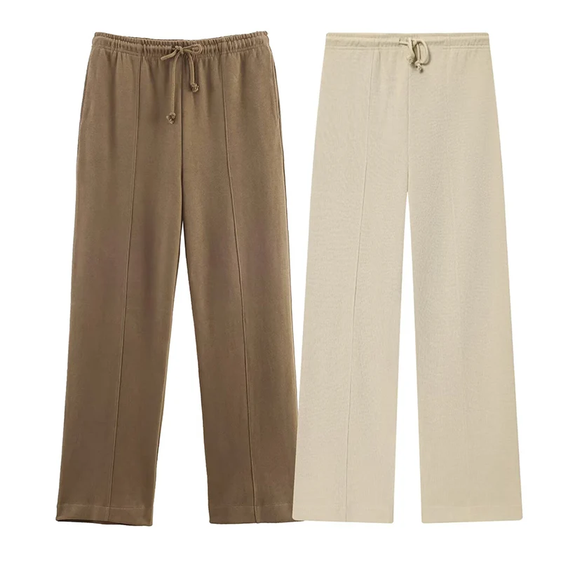 Casual Wide Leg Pants 2 Pieces Sets For Women Long Sleeve Hooded Sweatshirt Trousers Women's Suit New Spring Autumn Woman Outfit