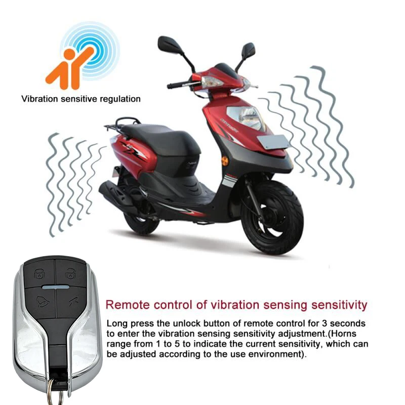 Alarme antivol pour moto Bluetooth, détecte automatiquement les opérations du téléphone portable, démarrage à une touche, verrouillage antivol à induction PKE 6