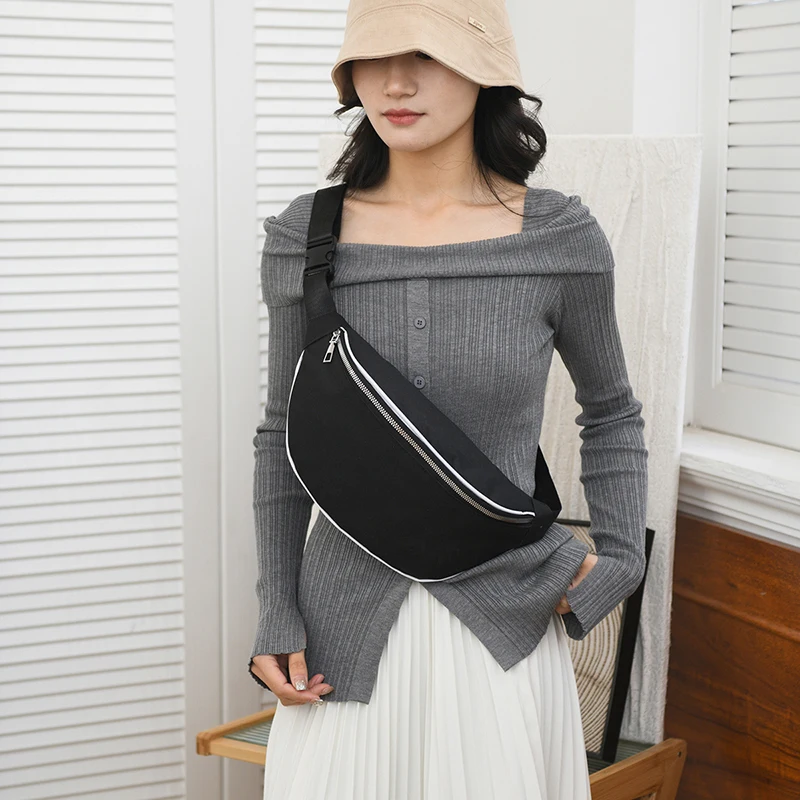 

Zipper Nylon Ladies Waist Packs Portable Crossbody Bags for Women on sale 2024 Solid Color Free Shipping Bolsas Para Mujeres