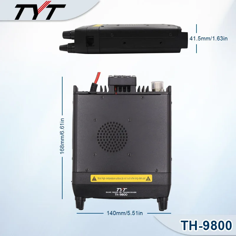 TYT TH-9800 Accessories Mobile Radio 50W Quad Band Transceiver Walkie Talkie Car Truck Radio Repeater Scrambler 29/50/144/430MHz 4