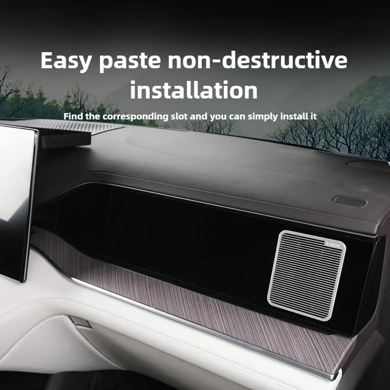 For DENZA N9 2025 2Pcs/Set Car Dashboard Air Conditioning Outlet Stainless Steel Protective Cover Car Interior Accessories detail image 5