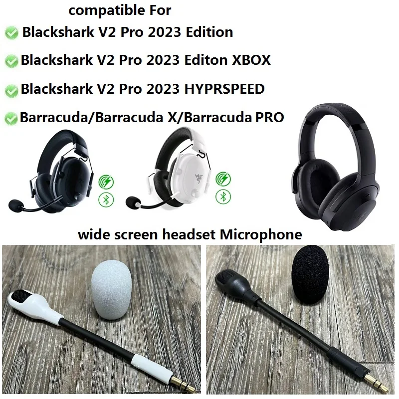 Original Spare part for Razer blackshark V2 PRO 2.4G 2023 Edition bluetooth headphones THX Micorphones compatible Barracuda Pro