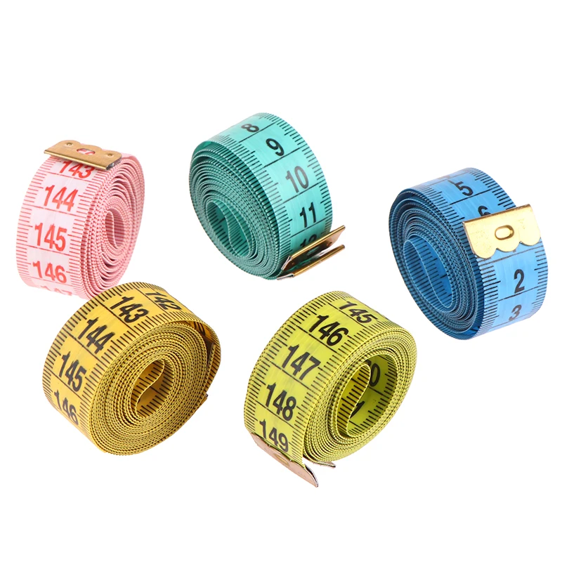 Sewing Measuring Tape Soft Random Color 150cm/60" Body Measuring Ruler Sewing Tailor Tape Measure Centimeter Meter