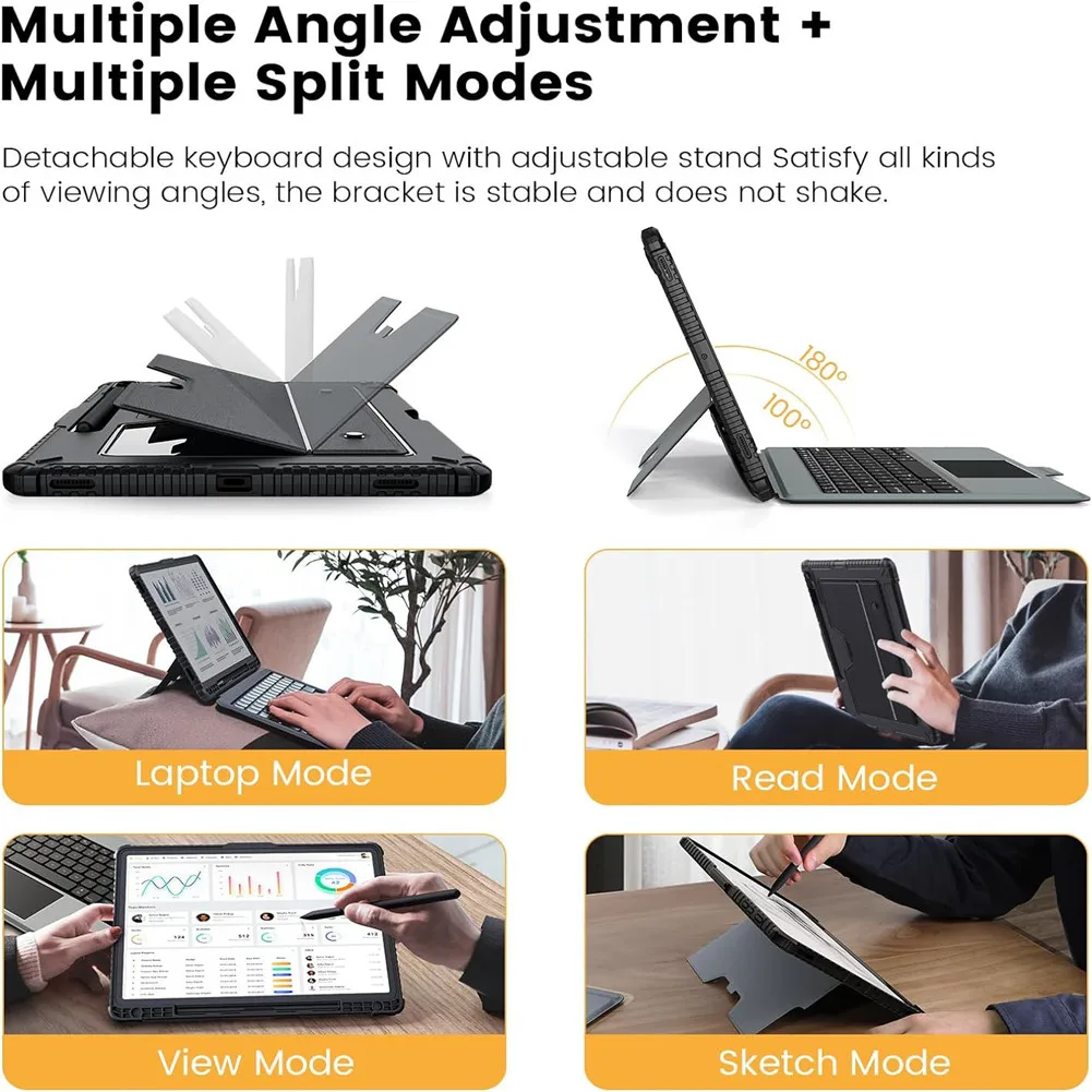 Nillkin-teclado Mágico para Samsung Galaxy Tab Case s9 Plus Teclado Backlight Proteção Len - Imagem 3