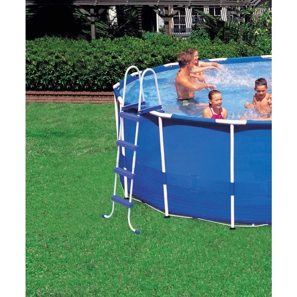 For 28241EH 15ft x 48in Metal Frame Outdoor Above Ground Swimming Pool Set with Filter Pump 3