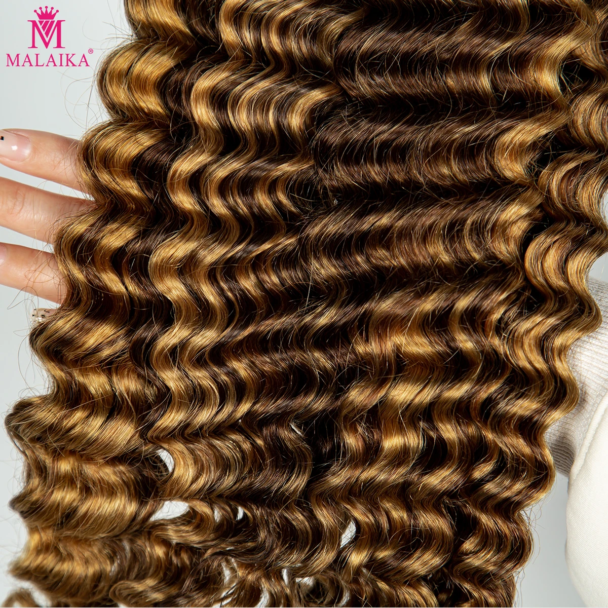 28 In 4/27 Color Deep Wave Bulk Human Hair for Braiding No Weft Virgin Hair Curly Human Braiding Hair Extensions for Boho Braids