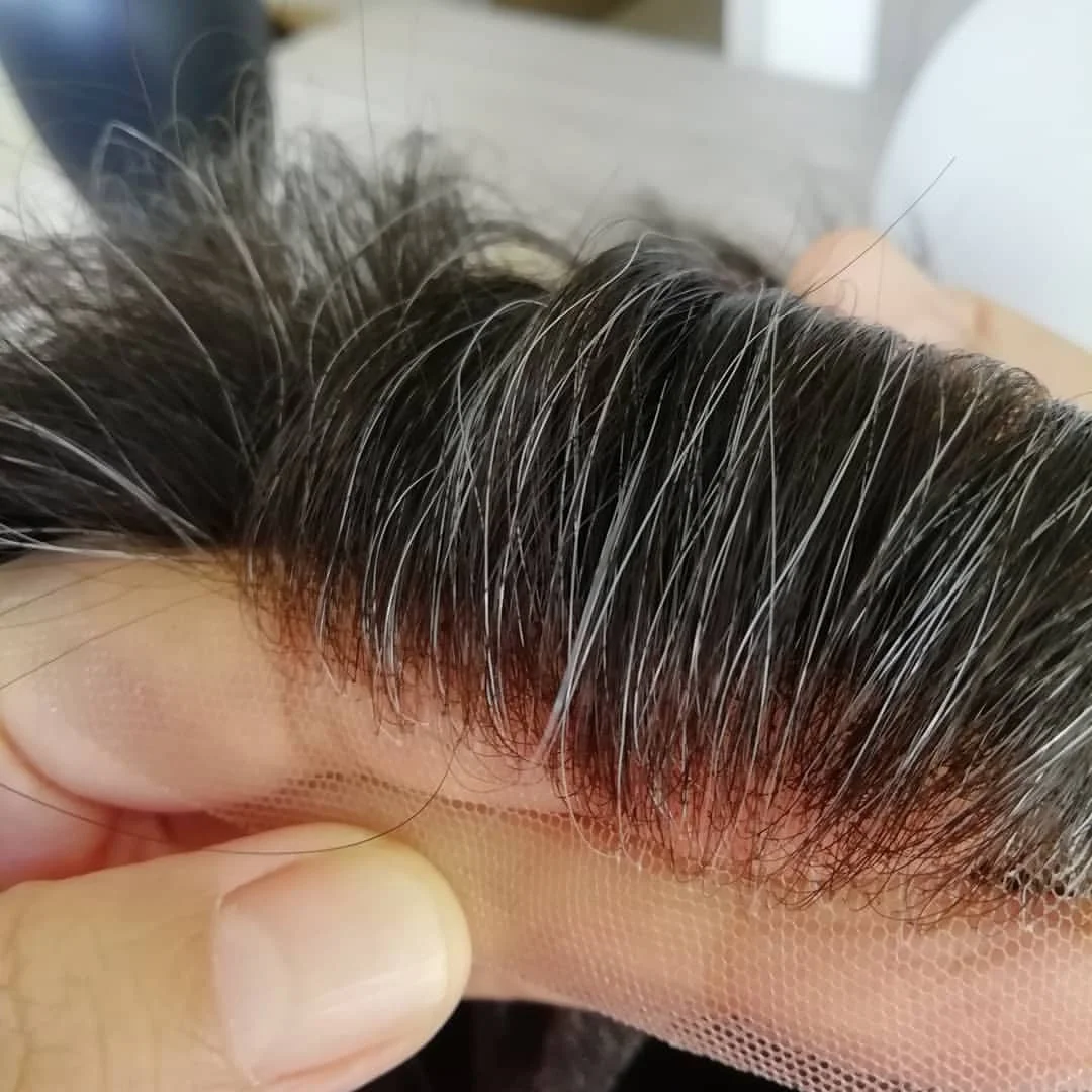 Toupee for Men Hollywood Prosthesis European Virgin Human Hair Units Curly Wave Men Toupee Hair Real Human Replacemet 3