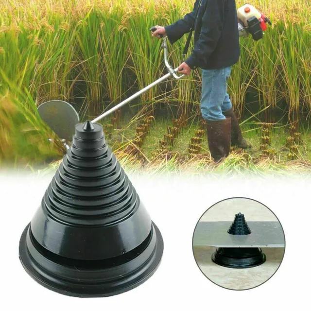 Mower blade balancer outlet
