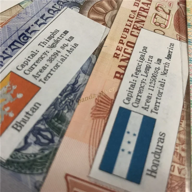 Notes From 28 Countries UNC Condition Real Original Notes (Out of Use Now) Note for Collection Gift Set Lot 53 PCS