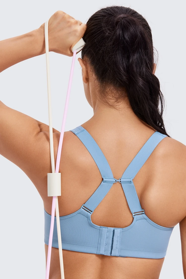 SYROKAN High Impact Underwire Sports Bra with Adjustable Straps Full Figure Running Workout Underwear Summer Tops