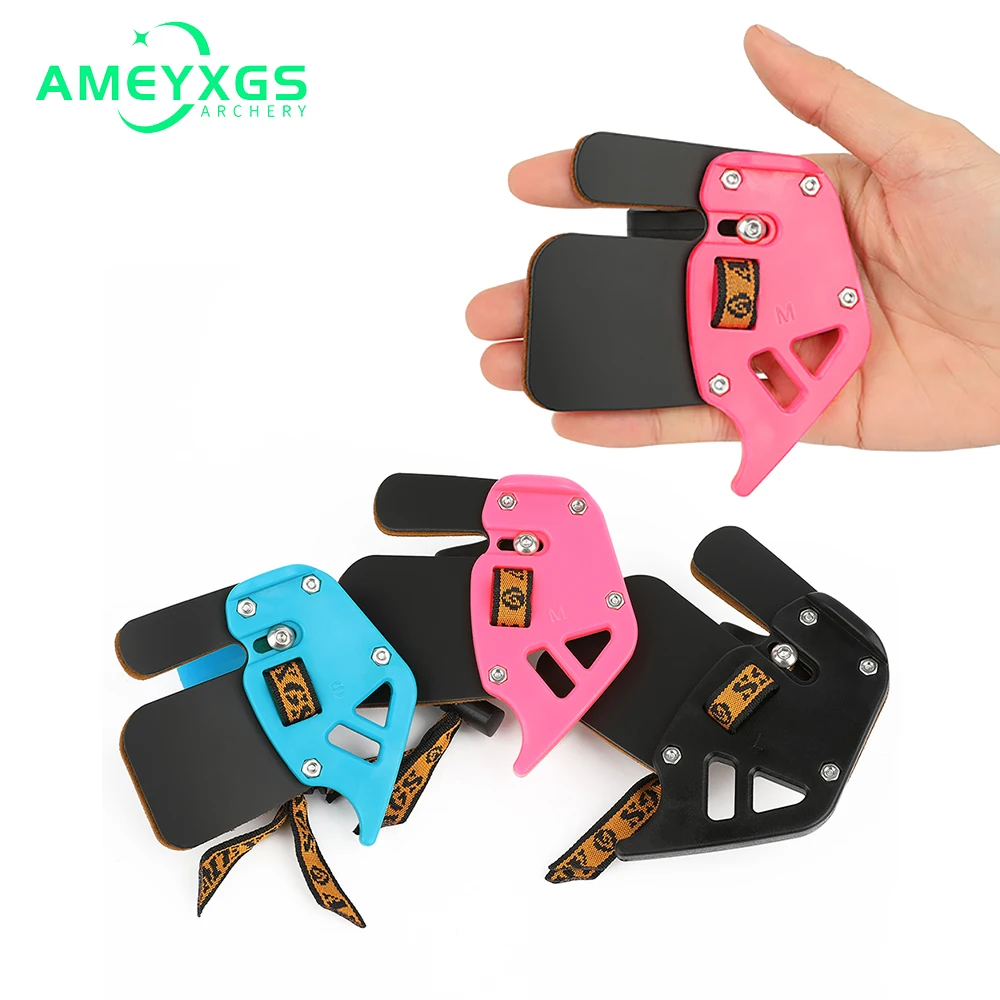 

AH4 Archery Finger Tab S/M/L Right Handed Finger Guard Genuine Cowhide For Recurve Bow Hunting Shooting Finger Guard Protector