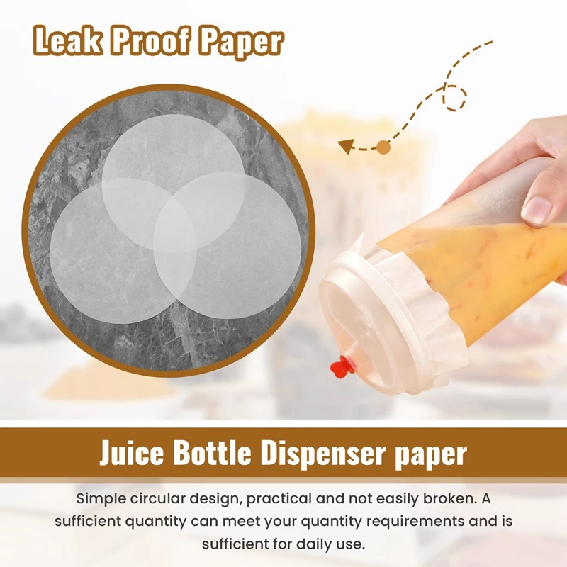A15F-Round Shape Leak Proof Paper Film Coffee Spill Proof Gasket Leak Paper Films,Disposable Milk Tea Sealing Film