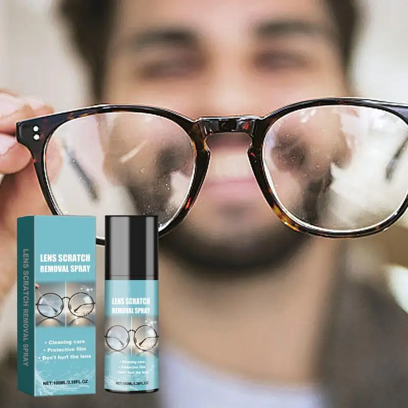 100ml Glasses Lens Cleaner Eyeglass Scratch Removal Spray Multifunctional Lens Scratch Removal Spray Cleaning Repair Tool