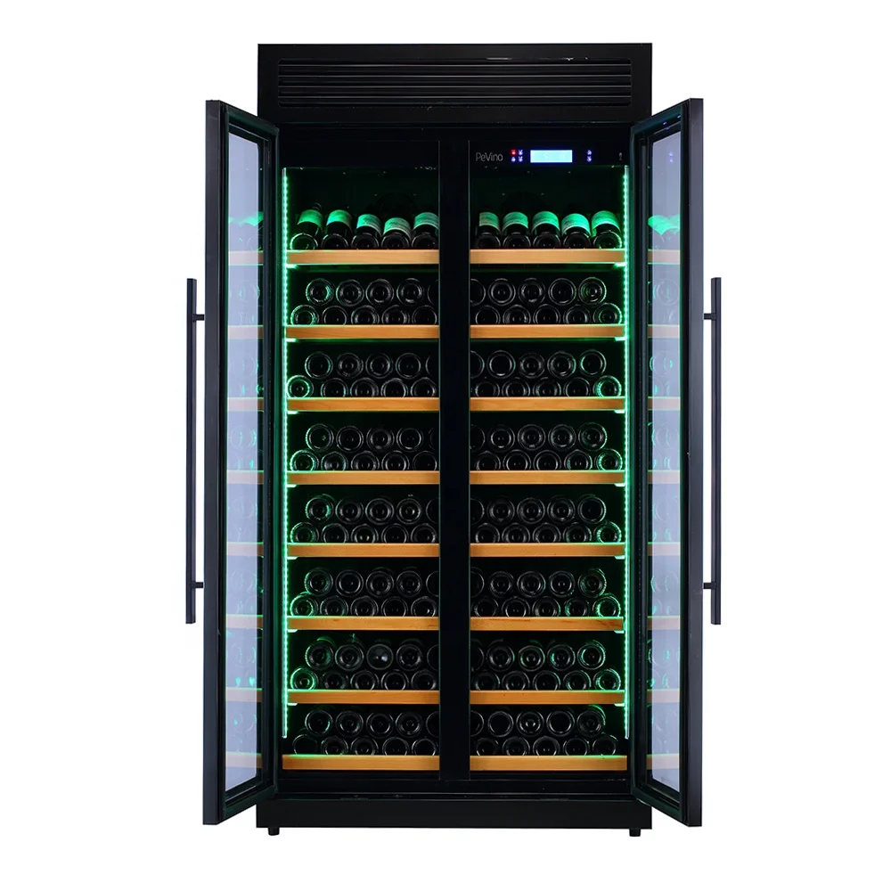 Tempered Glass Modern Wine Cellar Cabinet Wine Coolers Refrigerator Stainless Steel
