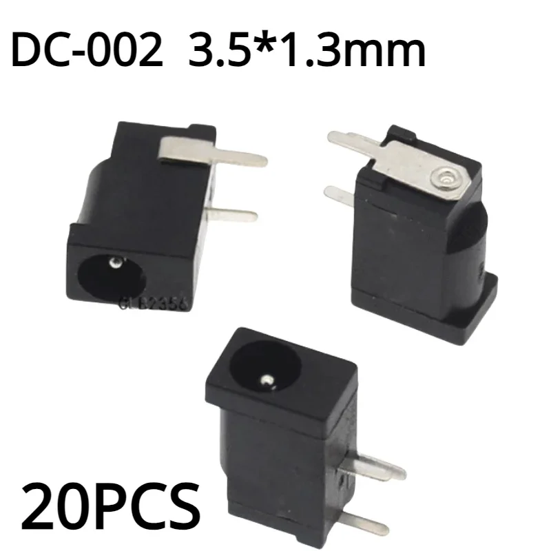 

20Pcs Sets 1A/30V For Mini DC Socket DC-002 1.3mm 3.5*1.3mm Power Socket