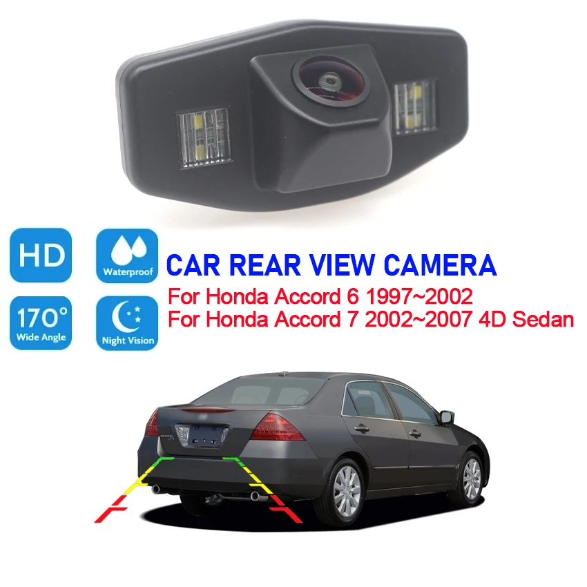 

CCD HD Fisheye RearView Camera For Honda Accord 6 1997~2002 Accord 7 2002~2007 4D Sedan Car Reverse Parking Monitor Night Vision