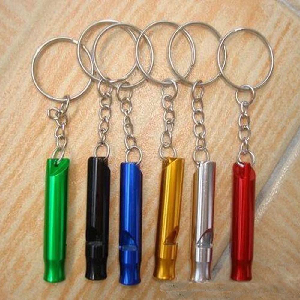 training multifunction whistle aluminum camping small whistle key ring keychain outdoor survival whistle keychain mini whistle survival whistle electronic whistle soccer whistle sport whistle metal whistle sports whistle horror scream whistle