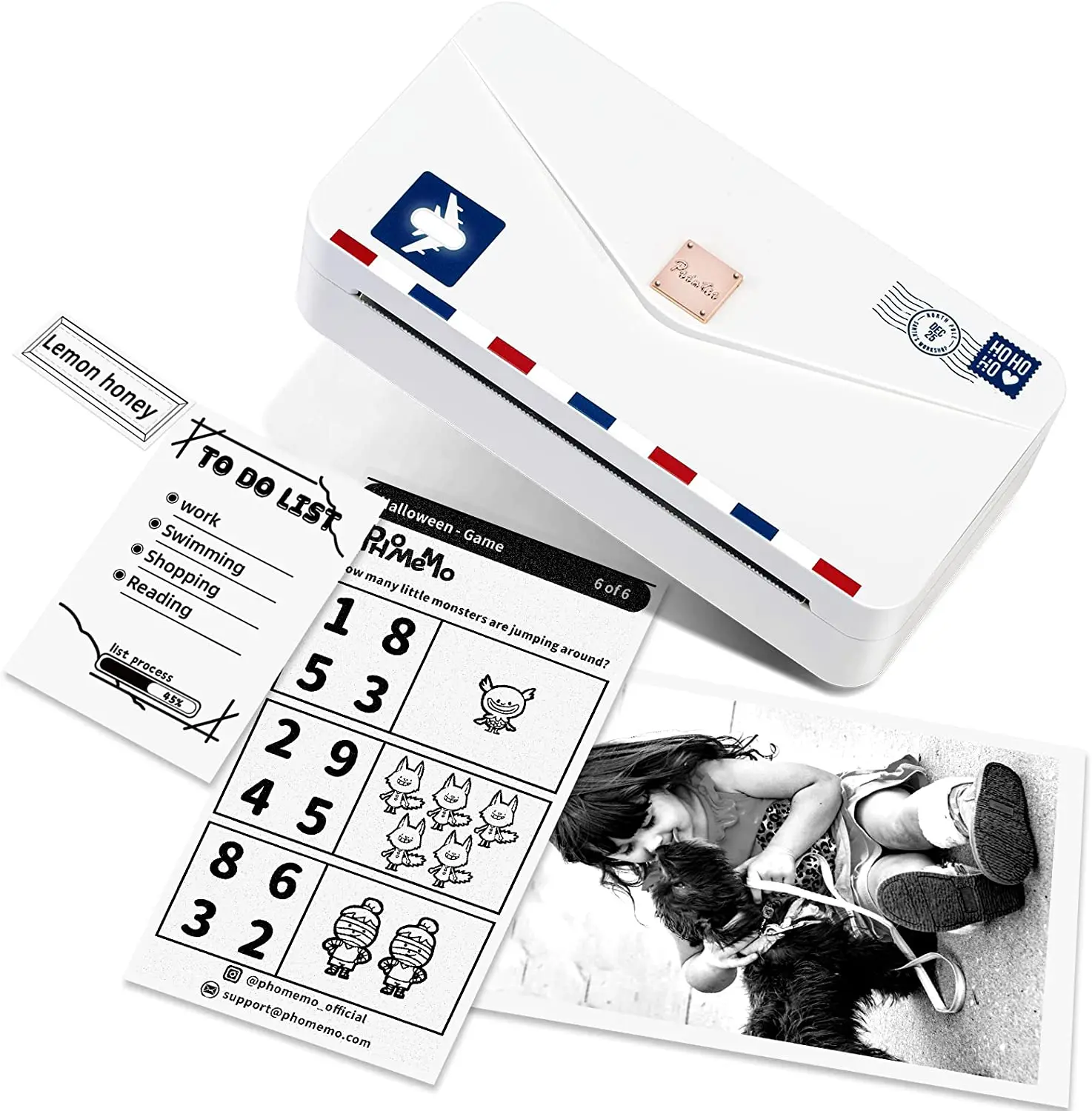 포모모 M04AS 휴대용 프린터, 304dpi 열 프린터, 무선 포토 프린터, 무잉크 종이 프린터, 가정 및 학교용 사무실 프린터, 110mm 포모모 M04AS 휴대용 프린터, 304dpi 열 프린터, 무선 포토 프린터, 무잉크 종이 프린터, 가정 및 학교용 사무실 프린터, 110mm