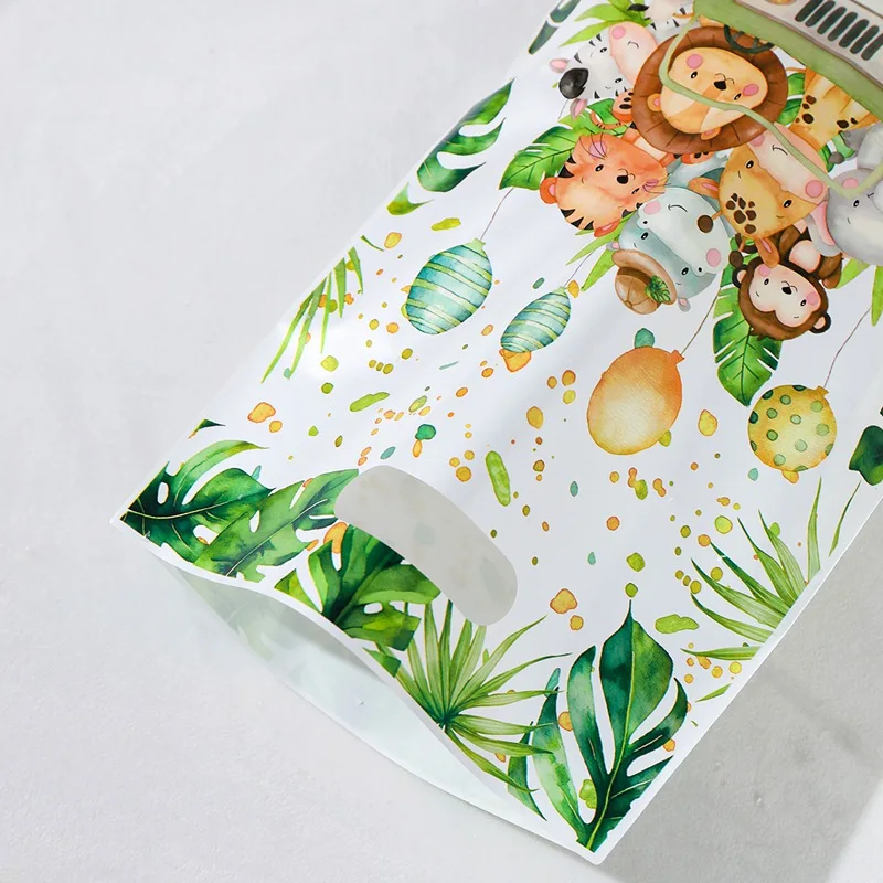 Dschungel Tiere Handtaschen Safari Geburtstag Geschenk Taschen Wild One Geburtstag Dekoration Dschungel Geburtstag Süßigkeiten Taschen Baby Dusche Dekor – Detail 10
