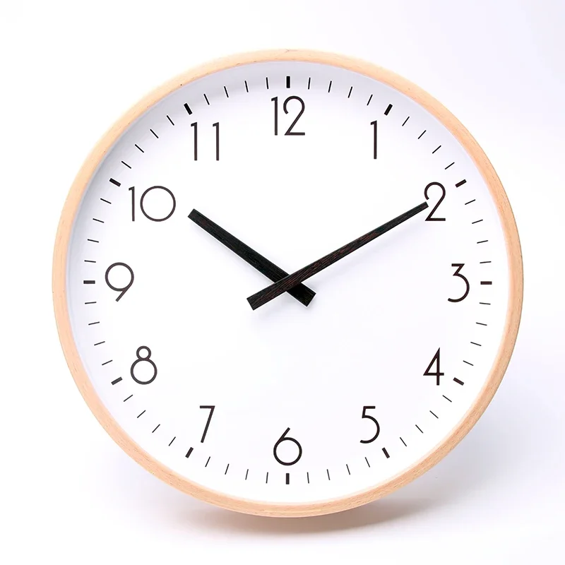 Round Wood Wall Clock Color:J;Sheet Size:12 inch