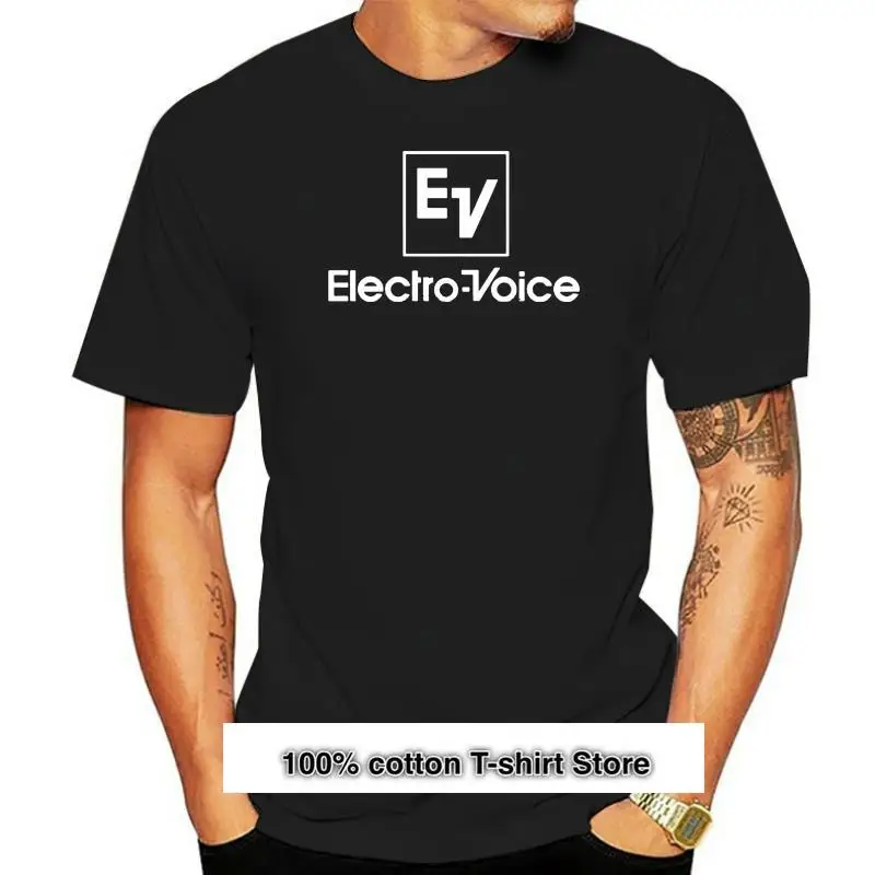 Camiseta De Manga Corta Ev Electro Voice Audio Para Hombre, Colore Negro, S-5Xl(1)