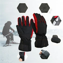 Moto Electric Motorbike Racing Riding Gloves Winter Motorcycle Gloves Winter Thermal Fleece Lined Waterproof Heated Guantes