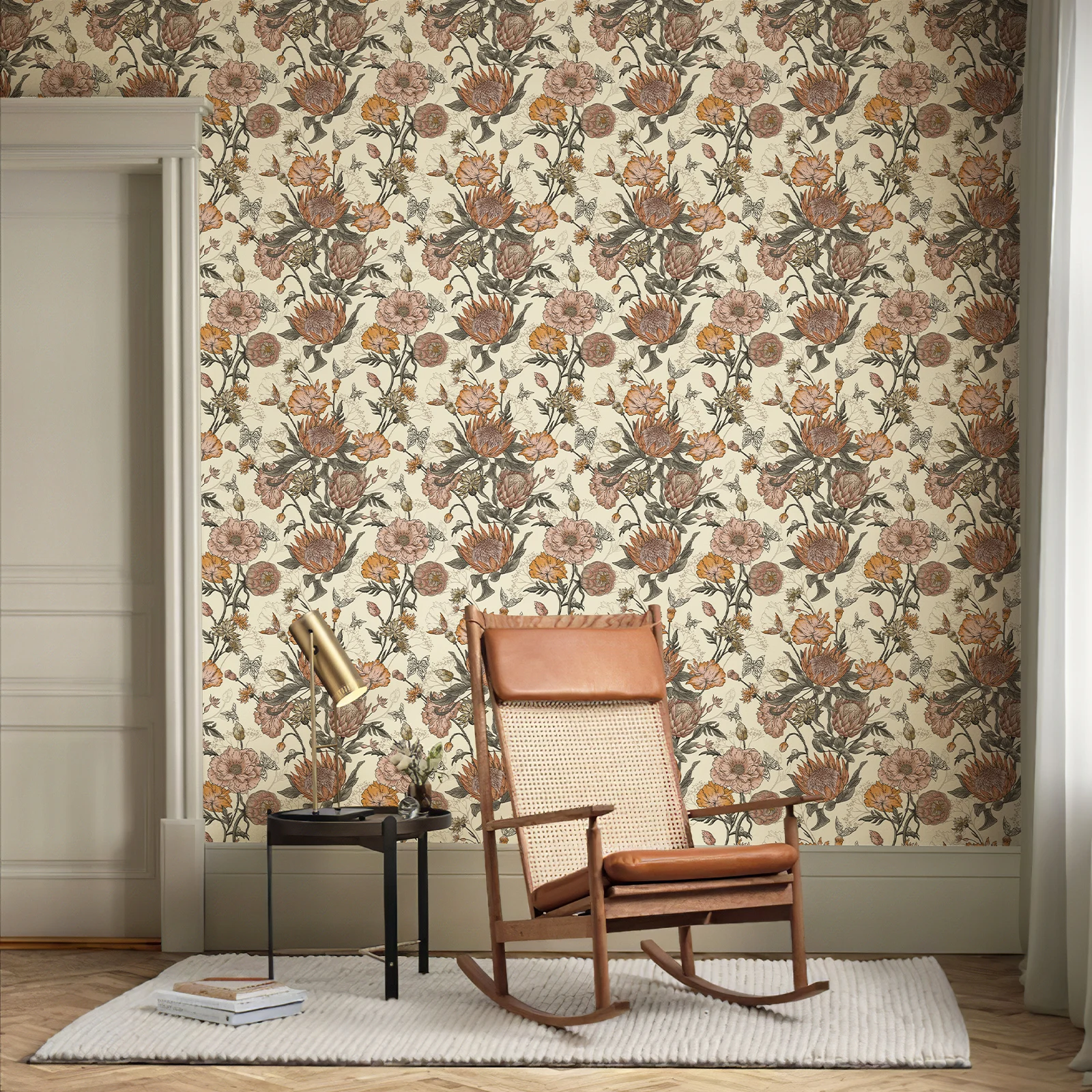 Boho Floral Wildflower Wallpaper for Home Décor and Nursery Art