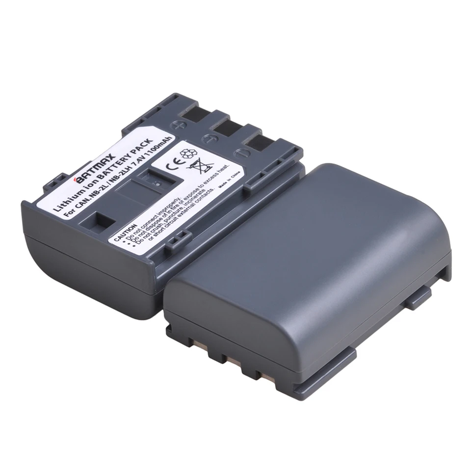 HOSAN Set 2 Batterie NB-2L / NB-2LH E Caricatore USB Per Canon PowerShot G7, G9, EOS 350D, 400D, HV30, HF R10 E Altre