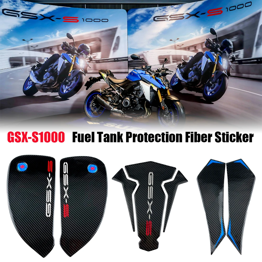

Мотоциклетные 3D наклейки GSX-S1000 2021, защита топливного бака, оптоволоконные наклейки для Suzuki защитные наклейки 2021 2022