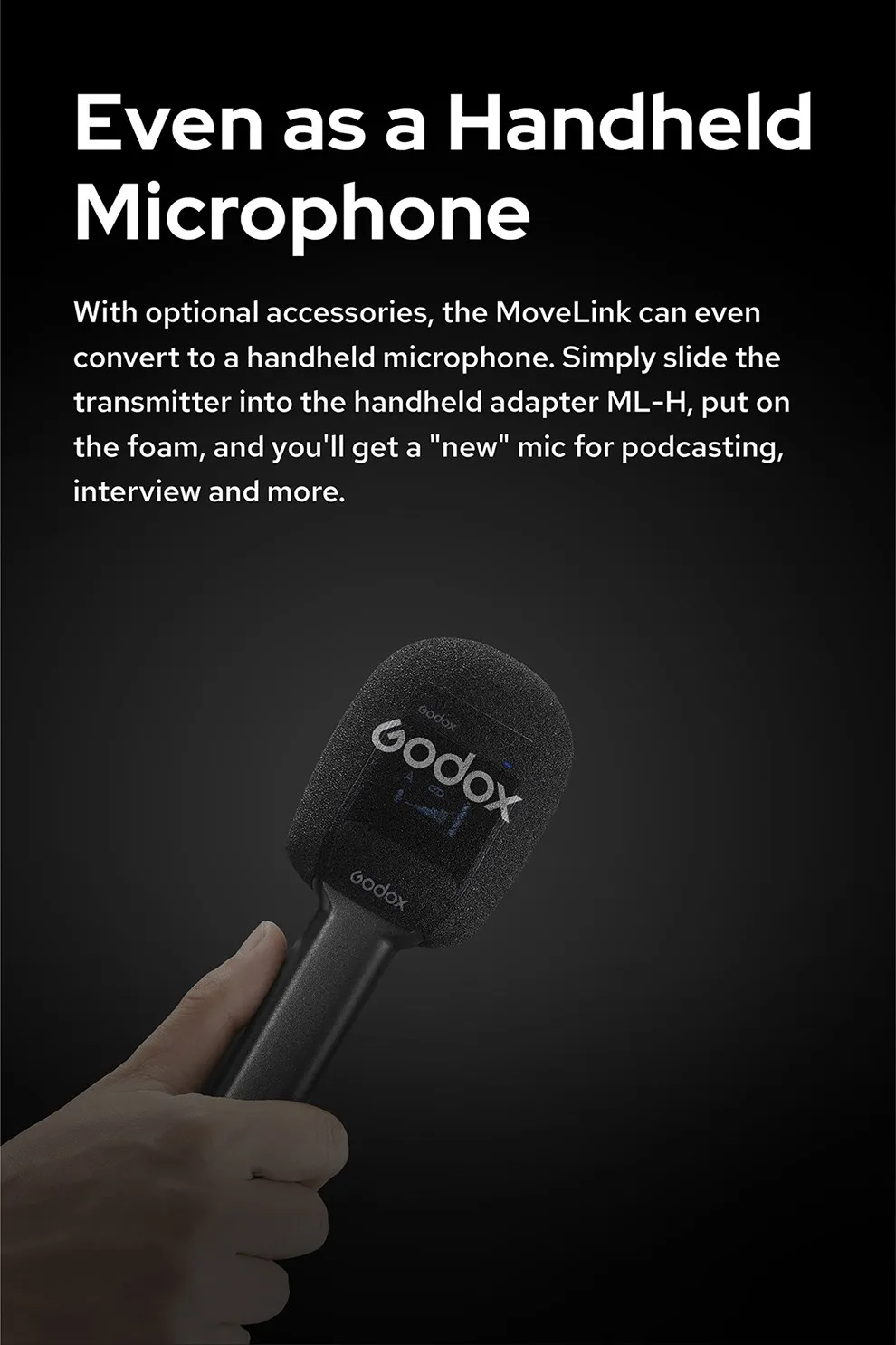 Godox MoveLink M1 M2 Wireless Lavalier Microphone Transmitter Receiver for Phone DSLR Camera Smartphone 2.4GHz Wireless Mic