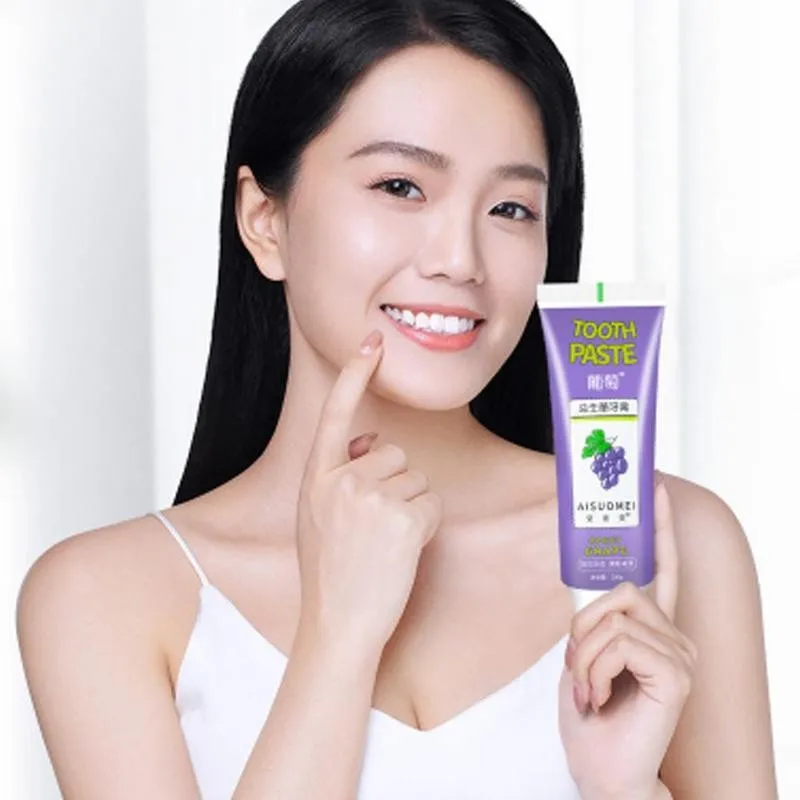 Peach Grape Fruit Flavor Baking Probiotic Toothpaste Teeth Whitening Remove Tooth Stains Freshening Breath Tooth Care 100g