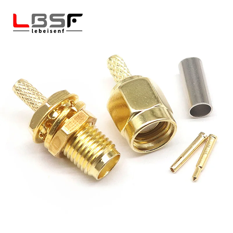 Coaxial RF Connector RP-SMA-J-1.5ย้อนกลับขั้วชายหญิง Pin WIFI เสาอากาศขยายสายเคเบิล 1