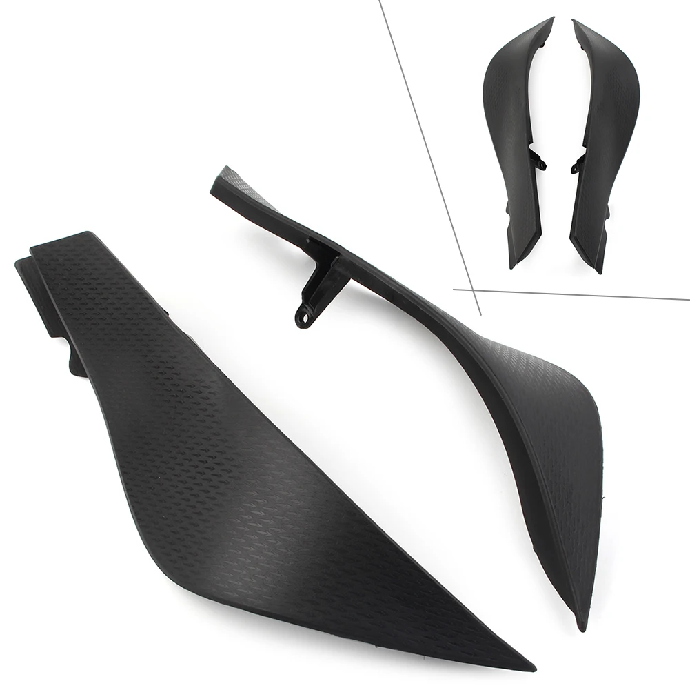 1 Pair Motorcycle Gas Fuel Tank Trim Fairing Cover for Kawasaki 2007 2008 ZX6R ZX6 ZX636 Black ABS Plastic