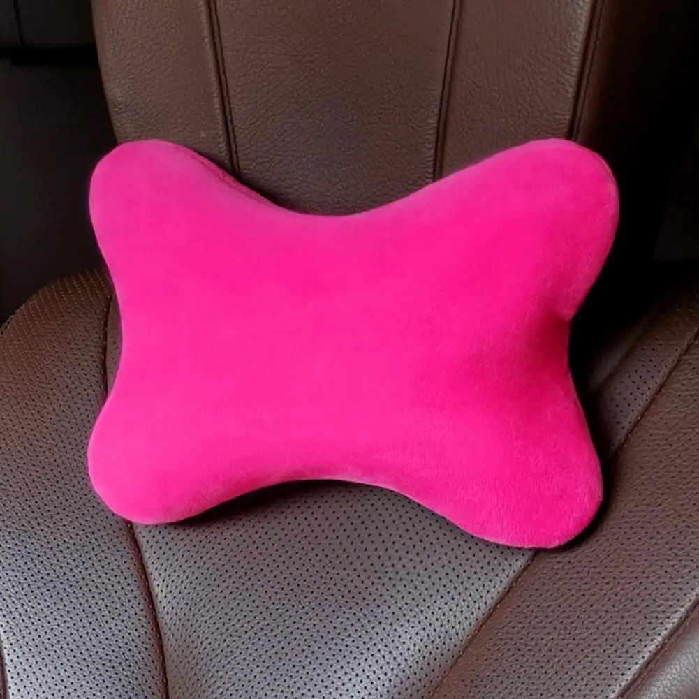 

Solid Color Head Pillow Detachable Breathable Travel Neck Cushion Practical High Elasticity Headrest Cushion for Auto